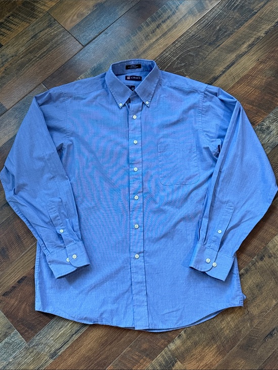 Chaps Other - Chaps Classic Fit Wrinkle Free Blue Button Down Dress Shirt 16 34/35